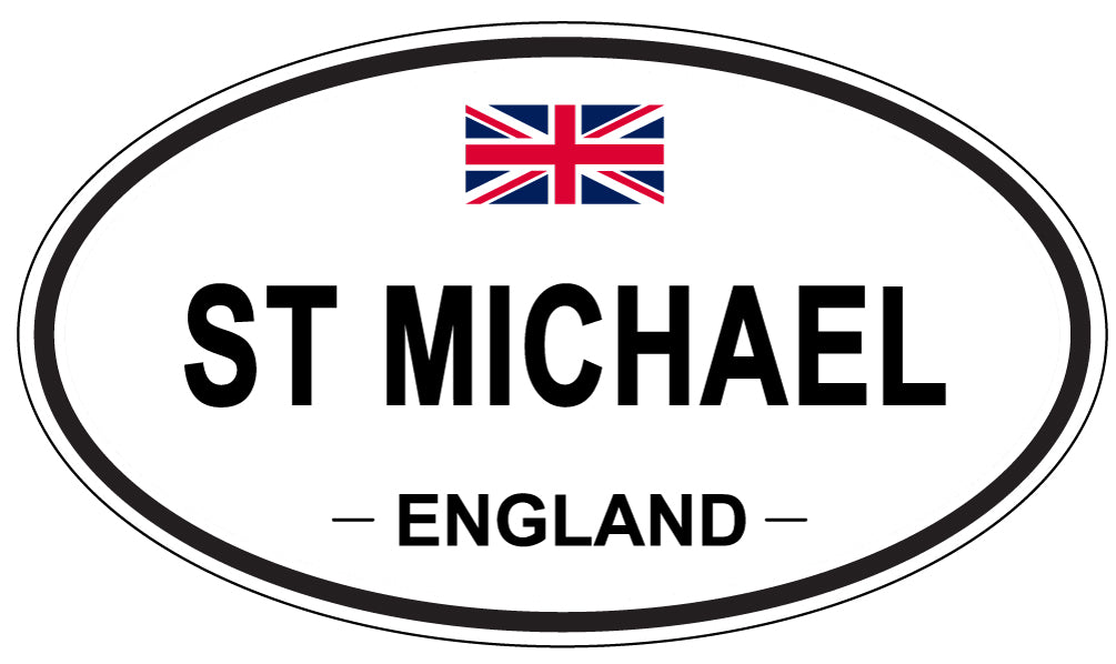 ST MICHAEL, ENGLAND - Oval Sticker