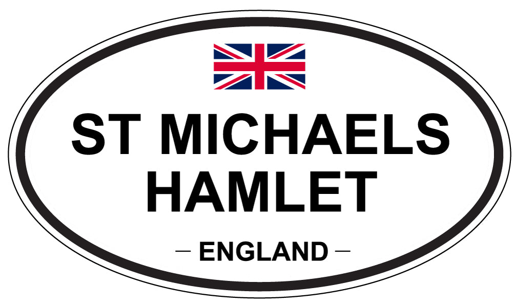 ST MICHAELS HAMLET, ENGLAND - Oval Sticker