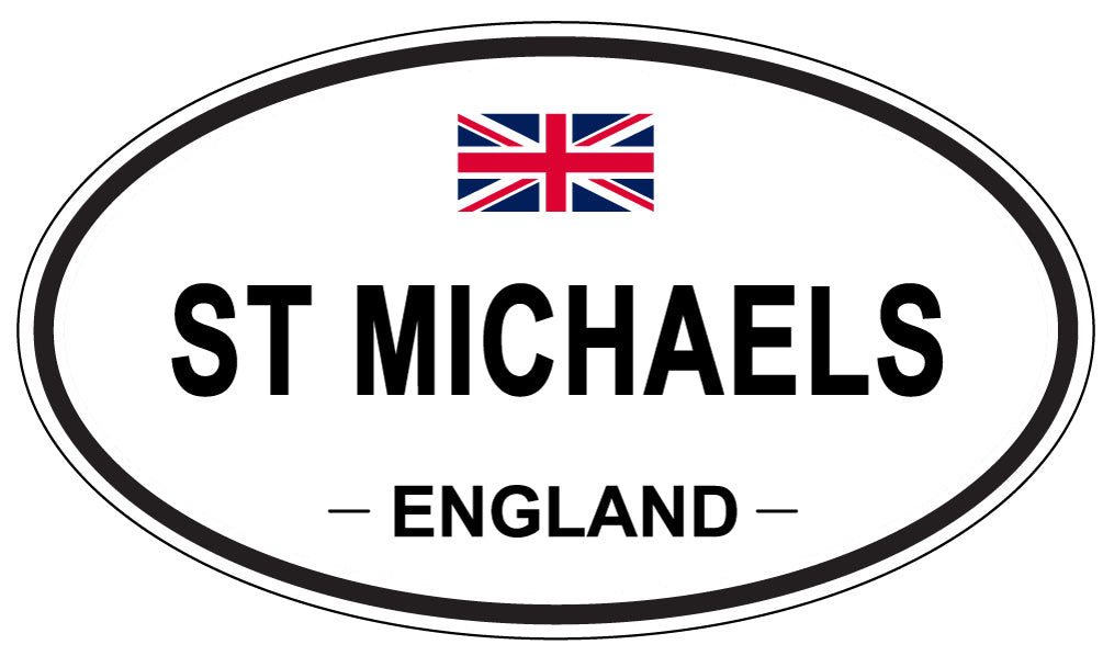 ST MICHAELS, ENGLAND - Oval Sticker