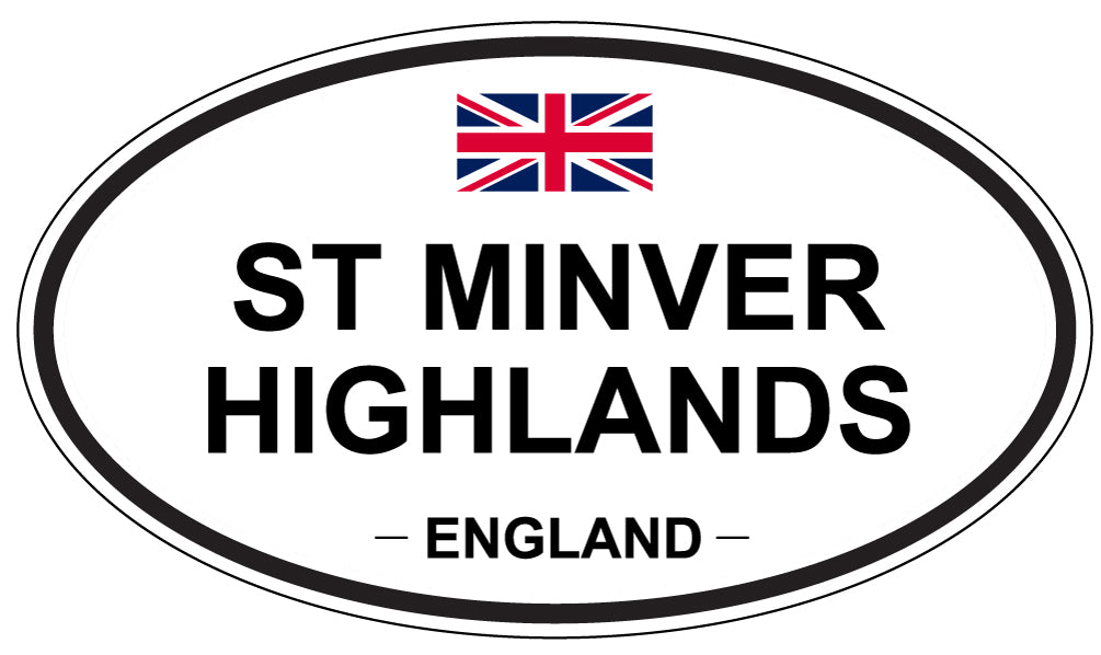 ST MINVER HIGHLANDS, ENGLAND - Oval Sticker