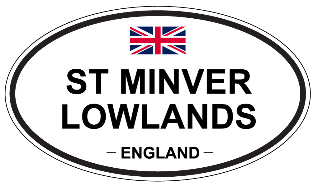 ST MINVER LOWLANDS, ENGLAND - Oval Sticker