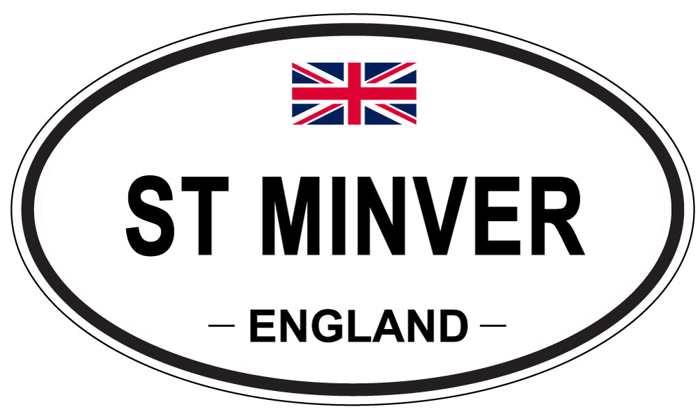 ST MINVER, ENGLAND - Oval Sticker