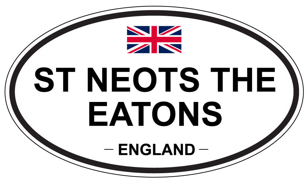 ST NEOTS THE EATONS, ENGLAND - Oval Sticker