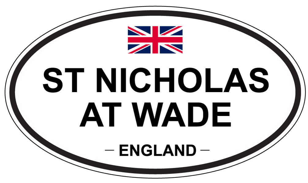 ST NICHOLAS AT WADE, ENGLAND - Oval Sticker