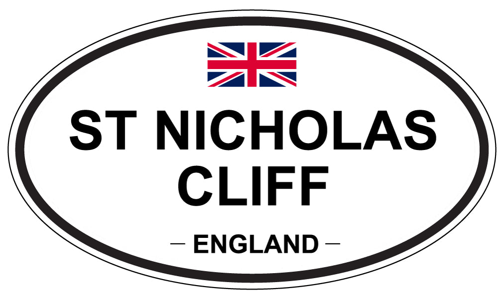 ST NICHOLAS CLIFF, ENGLAND - Oval Sticker