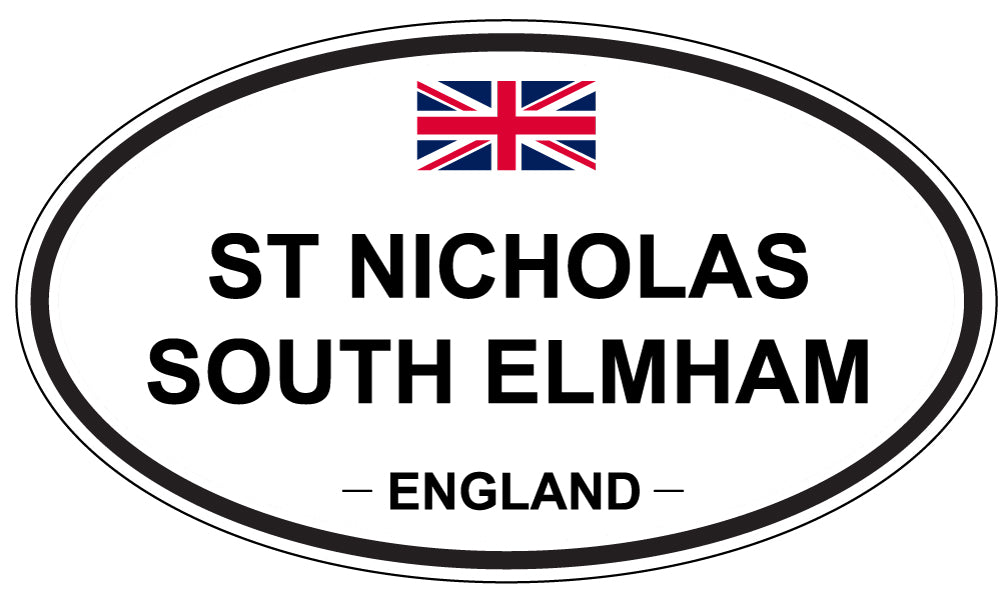 ST NICHOLAS SOUTH ELMHAM, ENGLAND - Oval Sticker