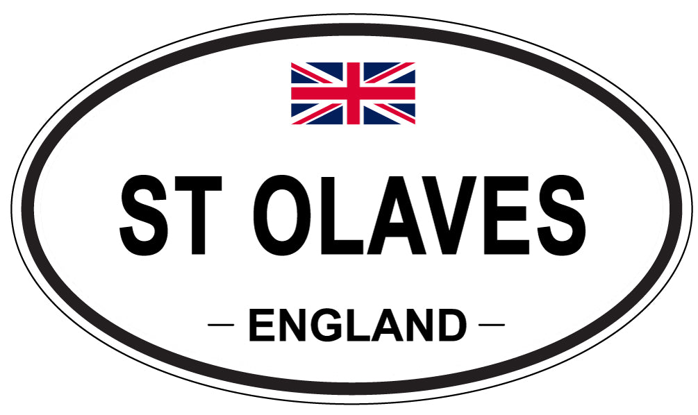 ST OLAVES, ENGLAND - Oval Sticker
