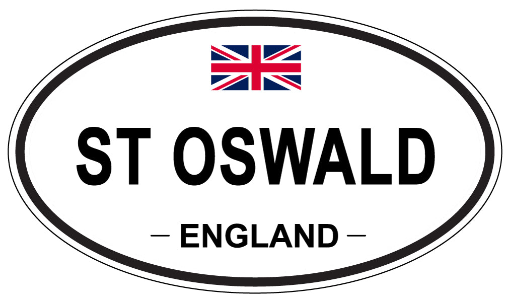 ST OSWALD, ENGLAND - Oval Sticker