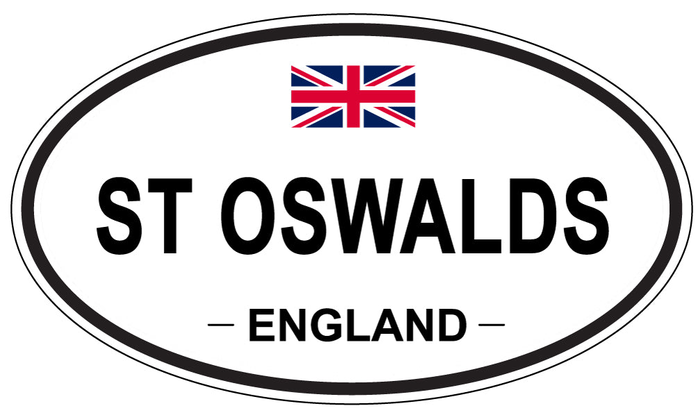 ST OSWALDS, ENGLAND - Oval Sticker