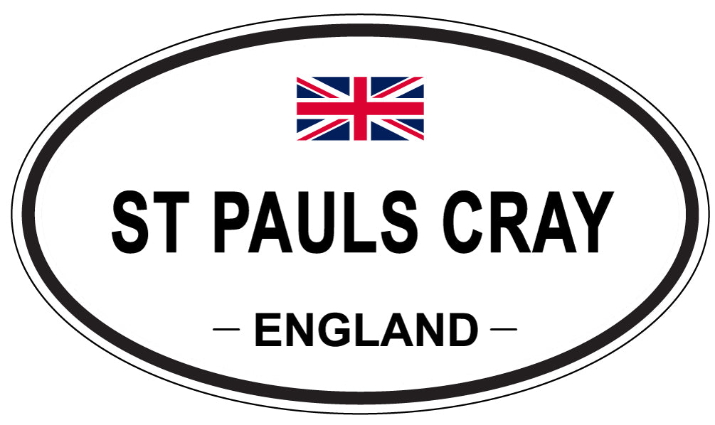 ST PAULS CRAY, ENGLAND - Oval Sticker