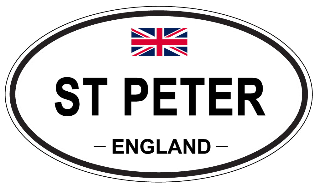 ST PETER, England - Oval Magnet