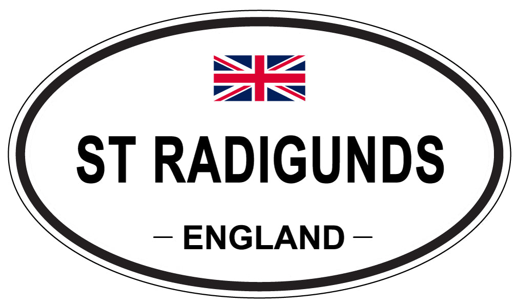 ST RADIGUNDS, ENGLAND - Oval Sticker