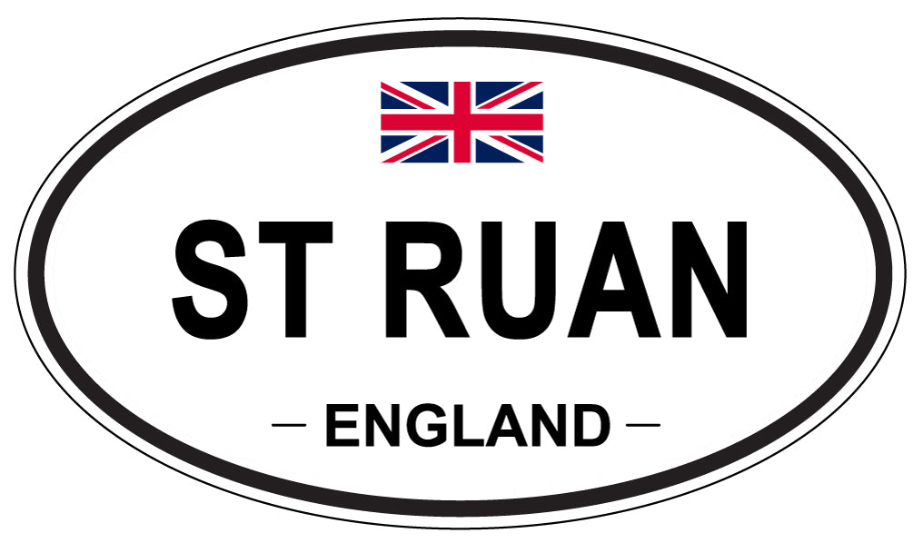 ST RUAN, ENGLAND - Oval Sticker