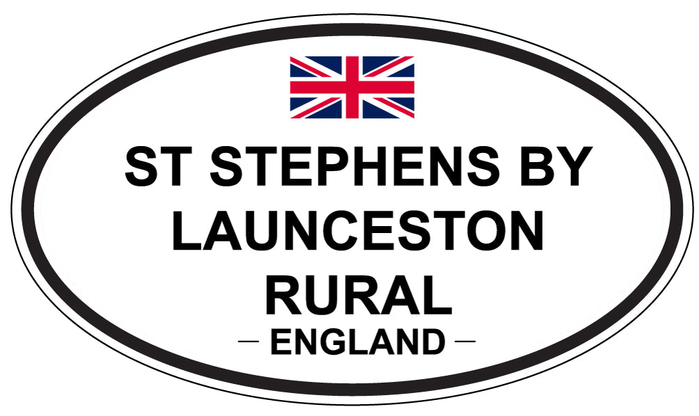 ST STEPHENS BY LAUNCESTON RURAL, ENGLAND - Oval Sticker