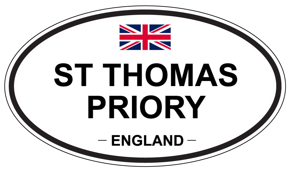 ST THOMAS PRIORY, ENGLAND - Oval Sticker