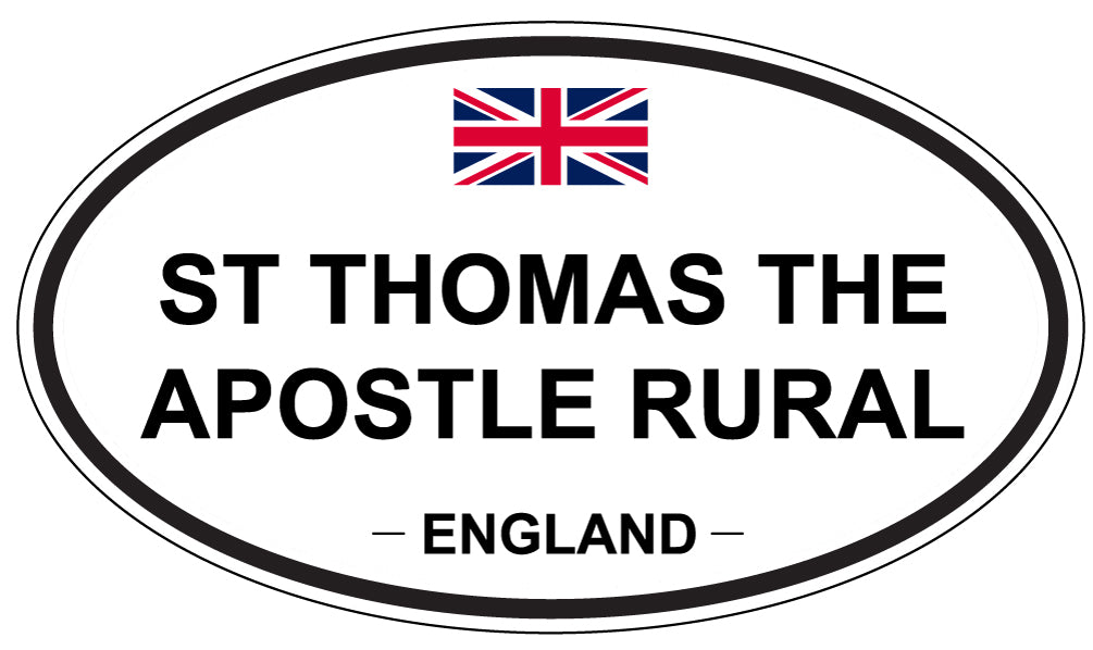 ST THOMAS THE APOSTLE RURAL, ENGLAND - Oval Sticker