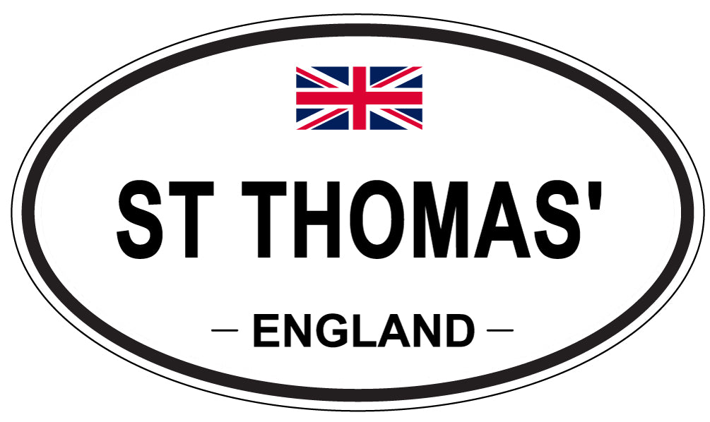 ST THOMAS', ENGLAND - Oval Sticker