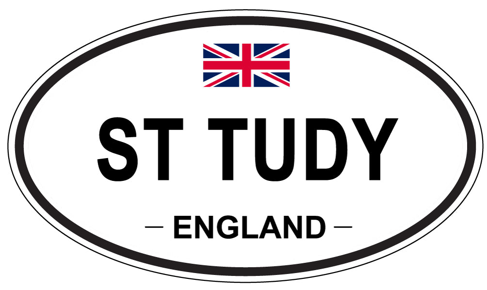 ST TUDY, ENGLAND - Oval Sticker