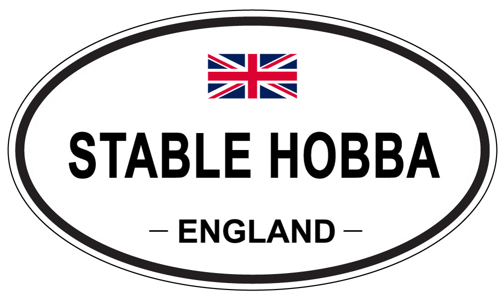 STABLE HOBBA, ENGLAND - Oval Sticker