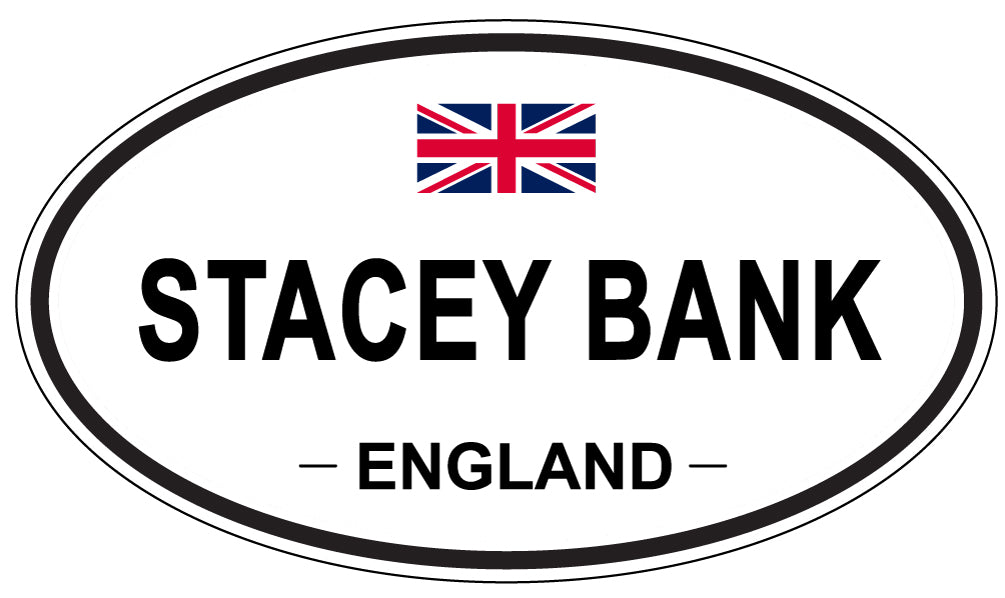 STACEY BANK, ENGLAND - Oval Sticker
