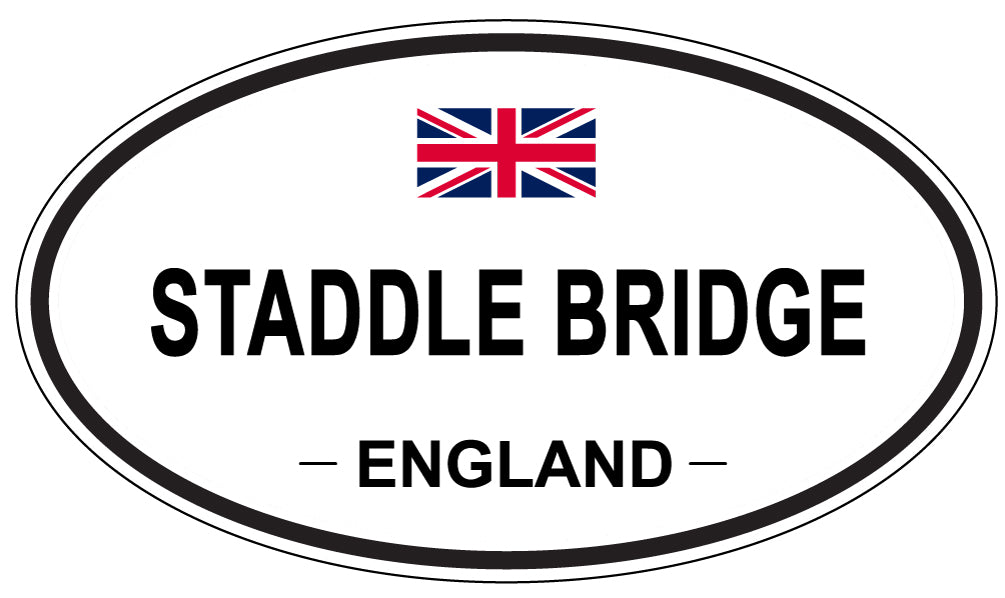 STADDLE BRIDGE, ENGLAND - Oval Sticker