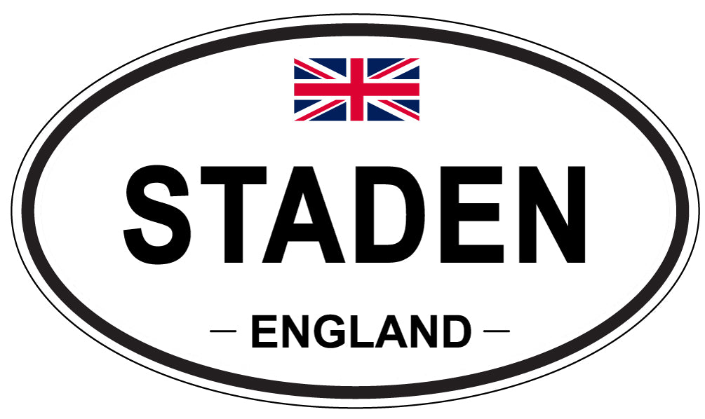 STADEN, ENGLAND - Oval Sticker