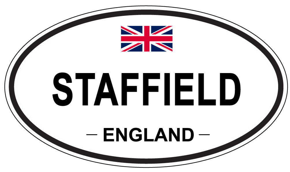 STAFFIELD, ENGLAND - Oval Sticker