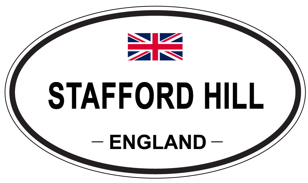 STAFFORD HILL, ENGLAND - Oval Sticker