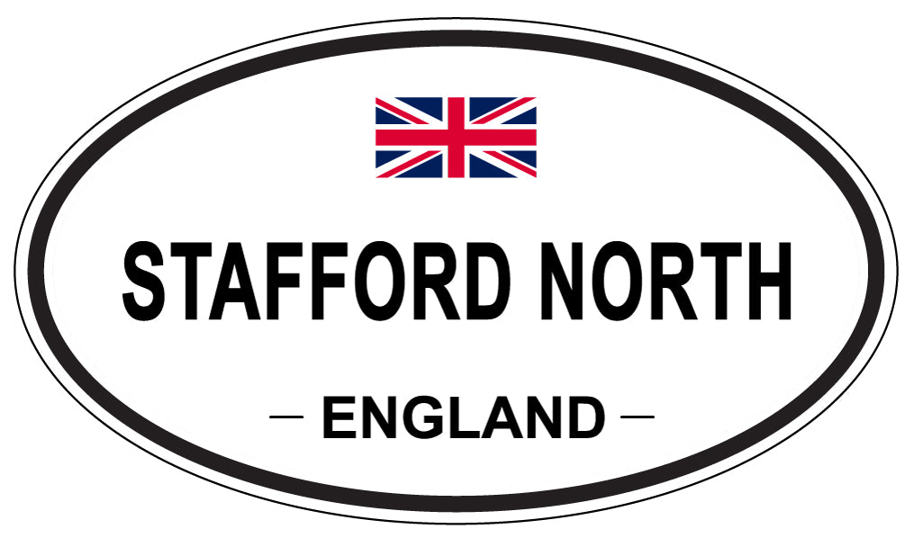 STAFFORD NORTH, ENGLAND - Oval Sticker