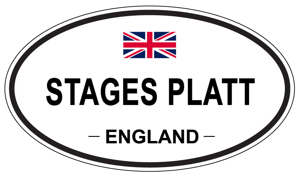 STAGES PLATT, ENGLAND - Oval Sticker