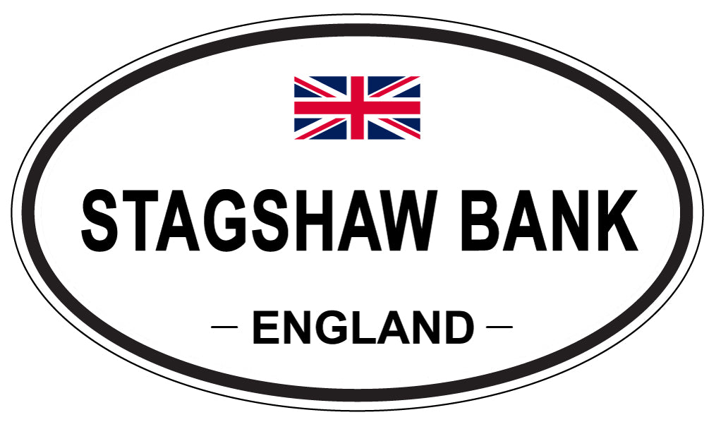 STAGSHAW BANK, ENGLAND - Oval Sticker