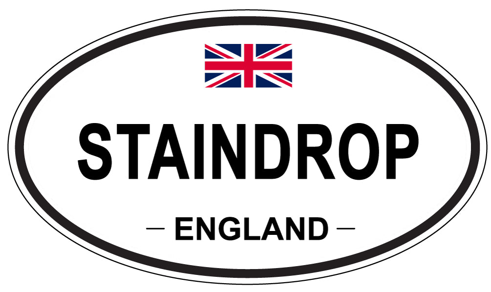 STAINDROP, ENGLAND - Oval Sticker