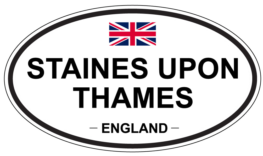 STAINES UPON THAMES, ENGLAND - Oval Sticker