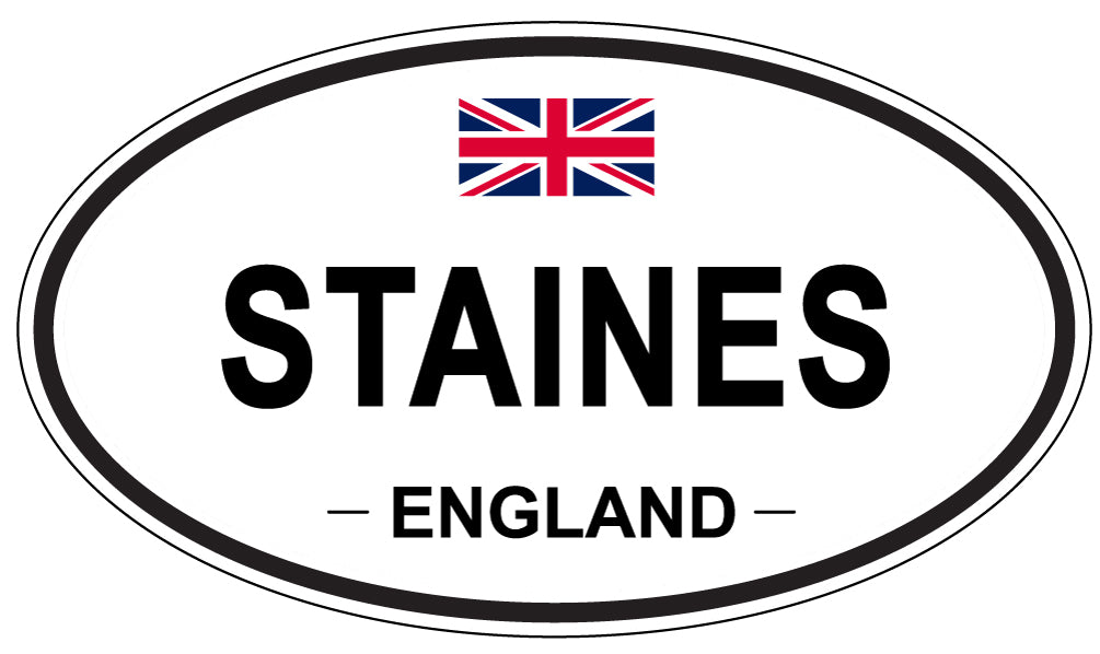 STAINES, ENGLAND - Oval Sticker