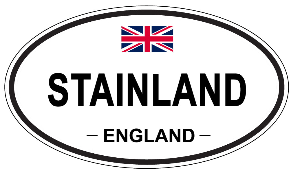STAINLAND, ENGLAND - Oval Sticker