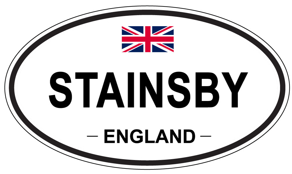 STAINSBY, ENGLAND - Oval Sticker