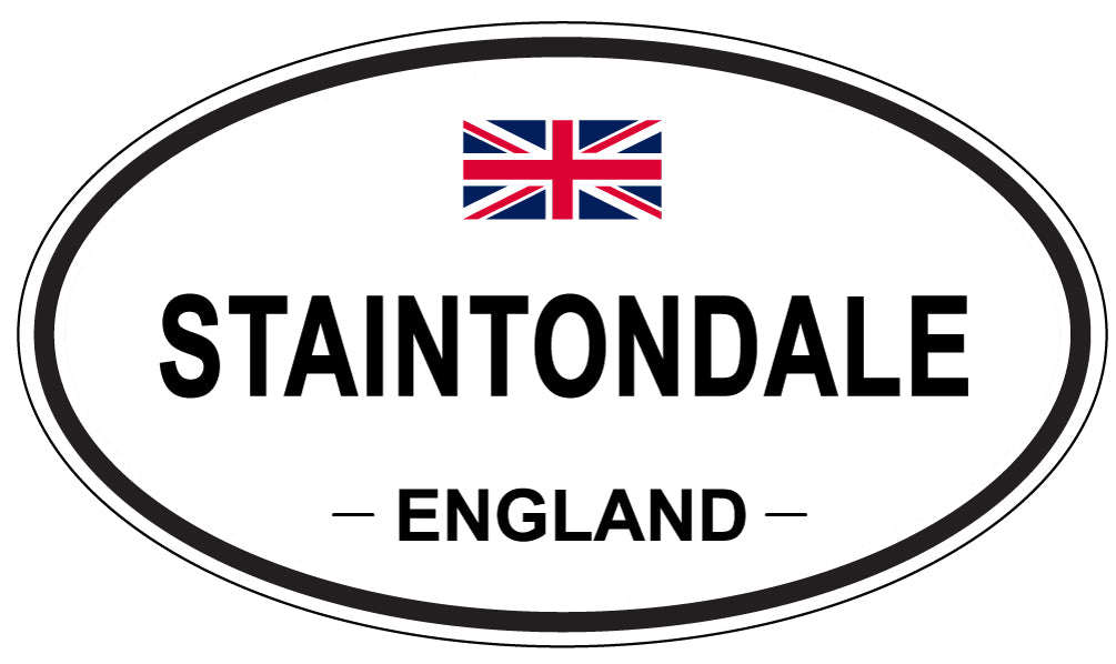 STAINTONDALE, ENGLAND - Oval Sticker