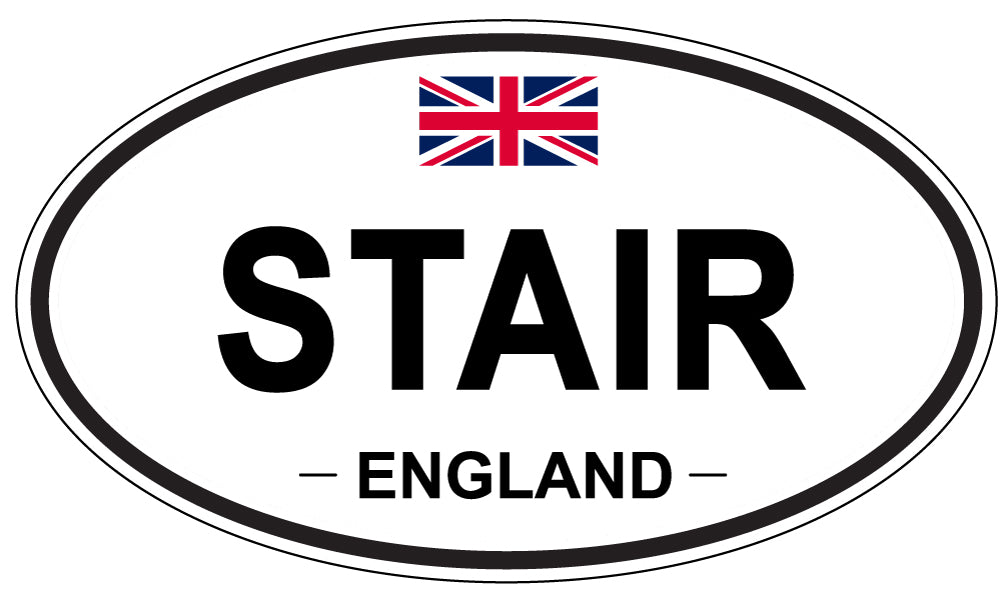 STAIR, ENGLAND - Oval Sticker