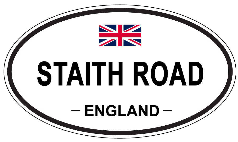 STAITH ROAD, England - Oval Magnet