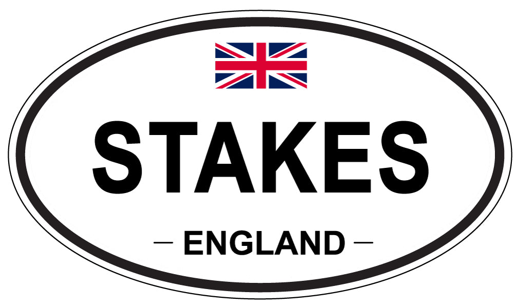 STAKES, ENGLAND - Oval Sticker