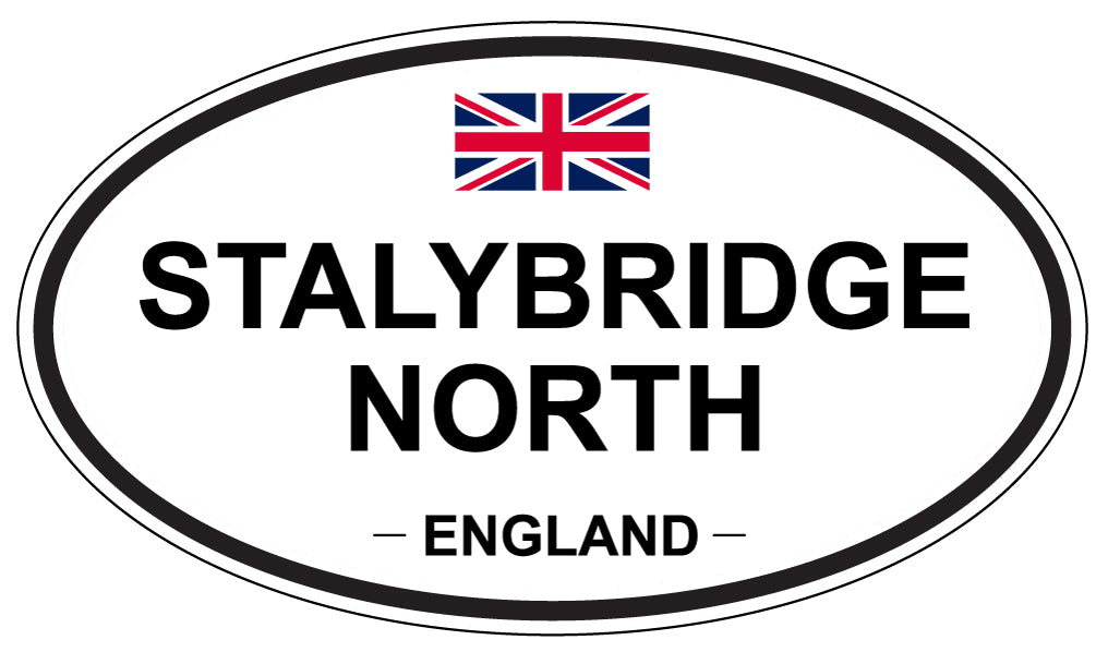 STALYBRIDGE NORTH, ENGLAND - Oval Sticker