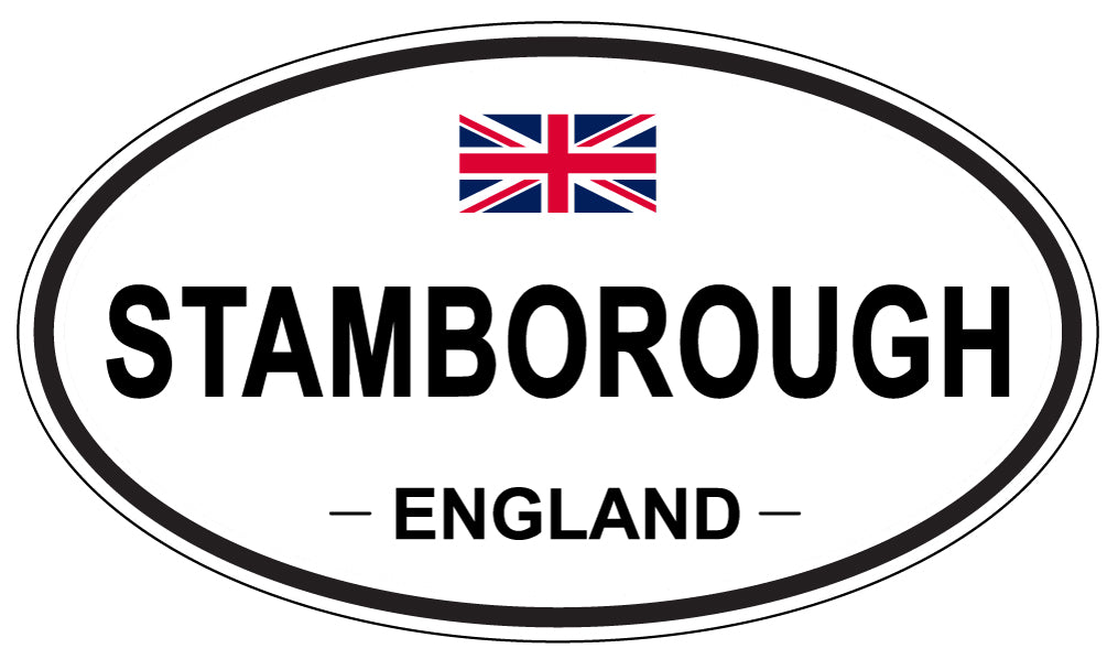 STAMBOROUGH, ENGLAND - Oval Sticker