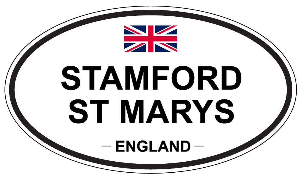 STAMFORD ST MARYS, ENGLAND - Oval Sticker