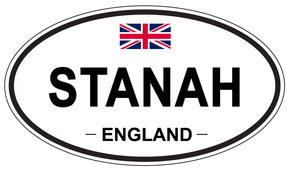 STANAH, ENGLAND - Oval Sticker