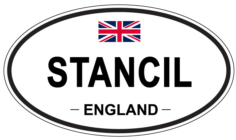 STANCIL, ENGLAND - Oval Sticker