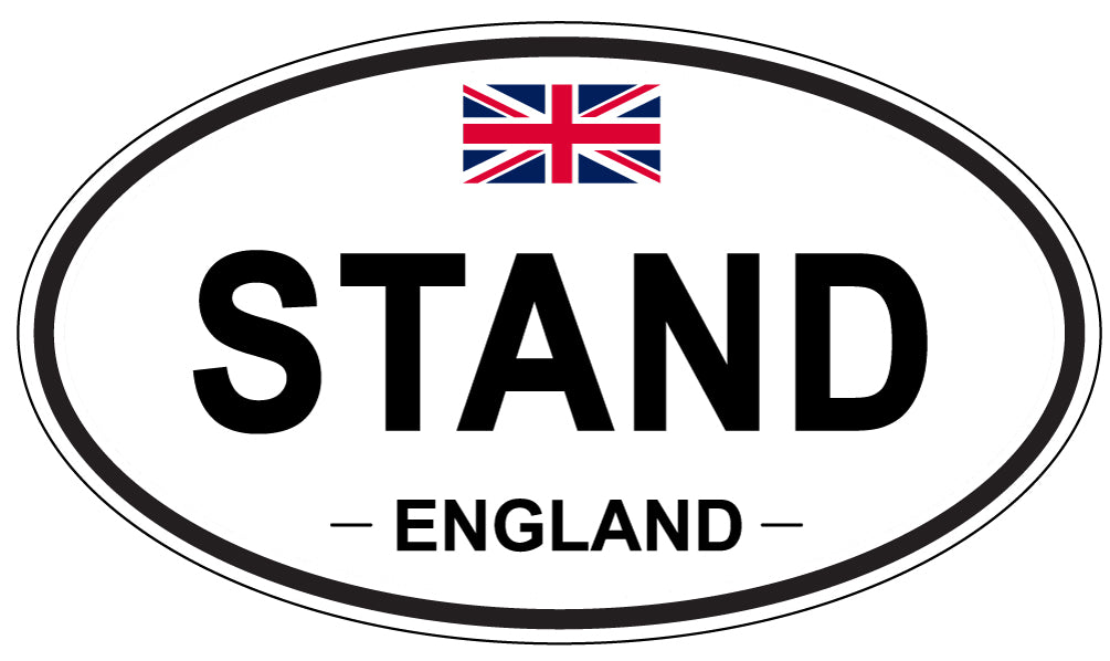 STAND, ENGLAND - Oval Sticker
