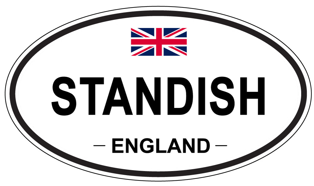 STANDISH, ENGLAND - Oval Sticker