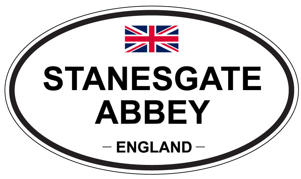 STANESGATE ABBEY, ENGLAND - Oval Sticker