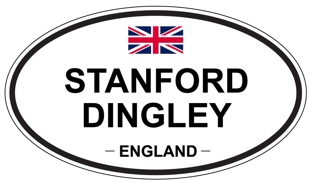 STANFORD DINGLEY, ENGLAND - Oval Sticker