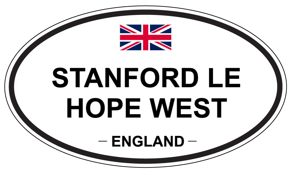 STANFORD LE HOPE WEST, ENGLAND - Oval Sticker